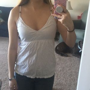 White flowy tank top